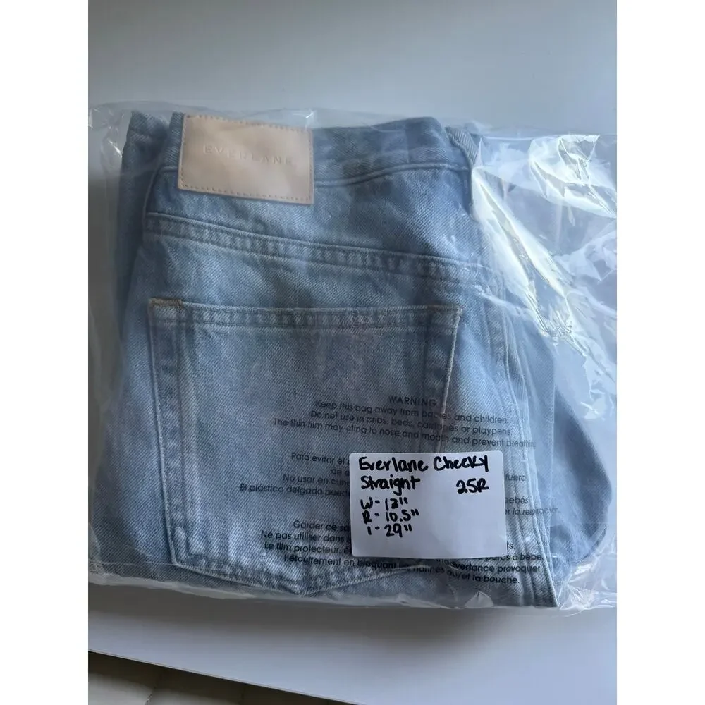 $118 Everlane Cheeky Straight Jean - Light Wash - 25R